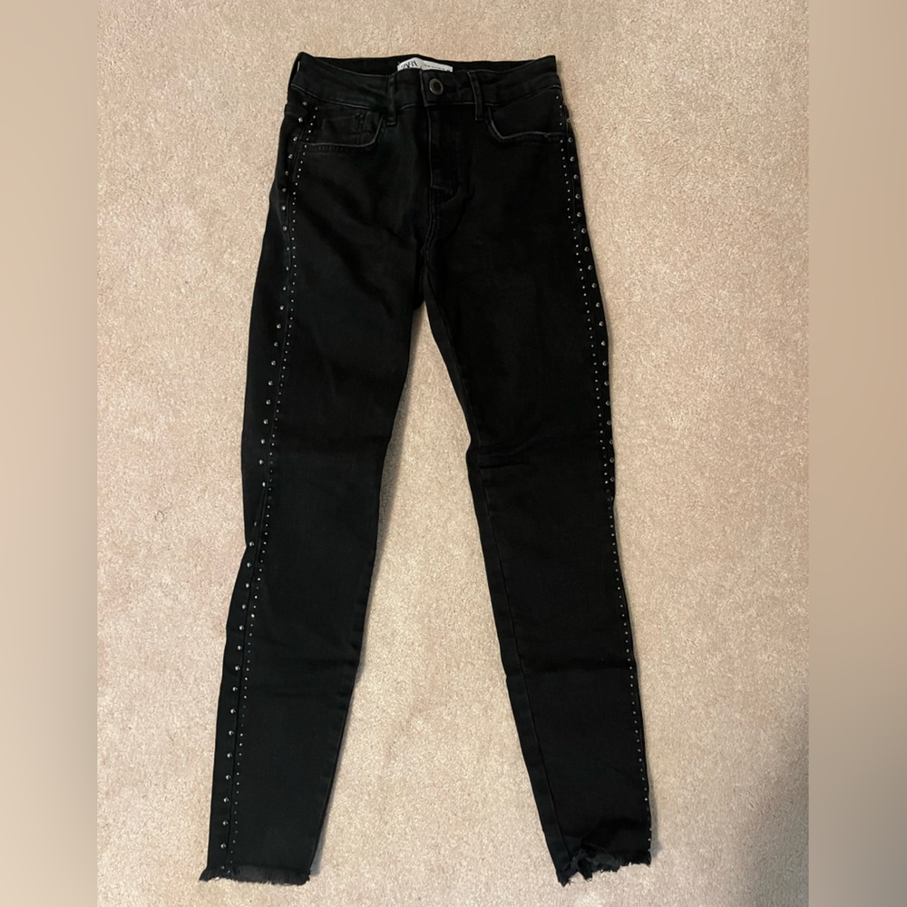 Zara studded black jeans